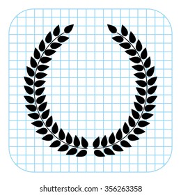 Laurel Wreath - black vector  icon