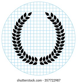 Laurel Wreath -  black vector icon