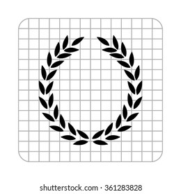 Laurel Wreath  - black vector icon