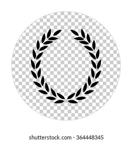 Laurel Wreath  - black vector icon
