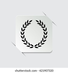 Laurel Wreath  - black vector icon
