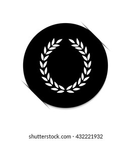 Laurel Wreath  - black vector icon