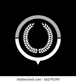 Laurel Wreath  - black vector icon