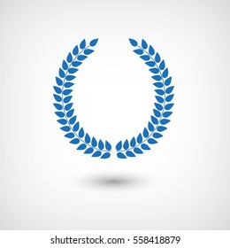 Laurel Wreath  - blue vector icon