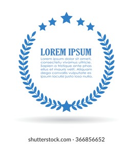 Laurel wreath border vector illustration isolated on white background