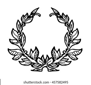 Laurel Wreath Branches Set Decorative Elements Stock Vector (Royalty ...