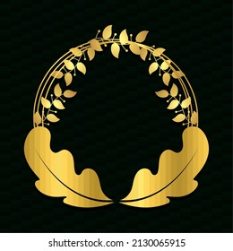 laurel wreath cartel with leaves