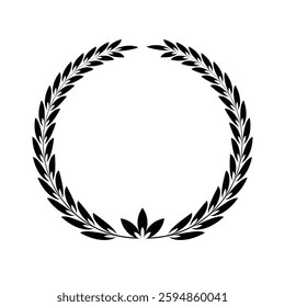 Laurel Wreath Circle Ornaments vector 