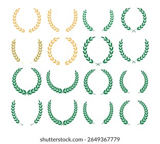 laurel wreath circle vector illustration and a background