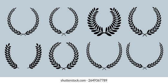 laurel wreath circle vector illustration and a background