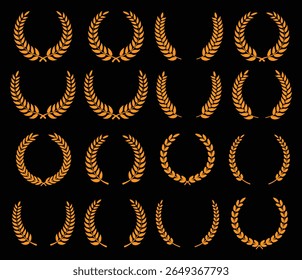 laurel wreath circle vector illustration and a background