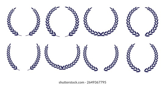 laurel wreath circle vector illustration and a background