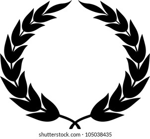 Laurel wreath clipart drawing isolated