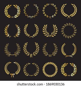 laurel wreath collection symbol of victory and honor