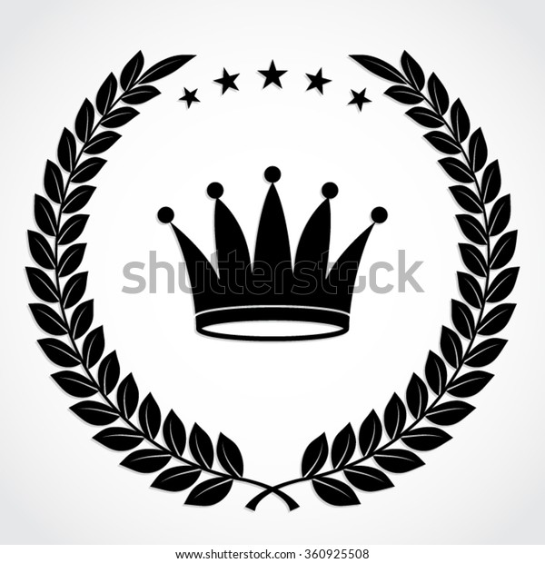 Download Laurel Wreath Crown Silhouette Vector Illustration Stock ...