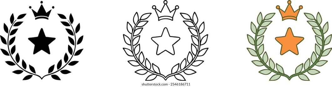 Laurel Wreath Com Crown E Star Award