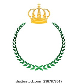 Laurel wreath and crown vector