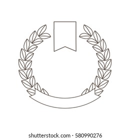 laurel wreath decorative banner vector illustration eps 10