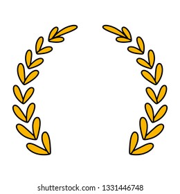 Laurel wreath decorative emblem