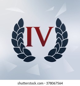 Laurel wreath design.