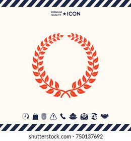 Laurel wreath - design symbol