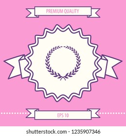 Laurel wreath - elegant symbol. Graphic elements for your design