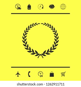 Laurel wreath - elegant symbol. Graphic elements for your design