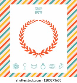 Laurel wreath - elegant symbol. Graphic elements for your design