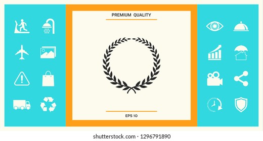 Laurel wreath - elegant symbol. Graphic elements for your design