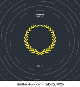 Laurel wreath - elegant symbol. Graphic elements for your design