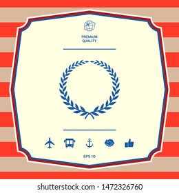 Laurel wreath - elegant symbol. Graphic elements for your design