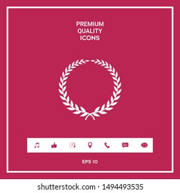 Laurel wreath - elegant symbol. Graphic elements for your design
