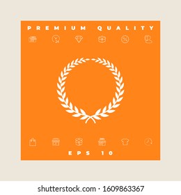 Laurel wreath - elegant symbol. Graphic elements for your design