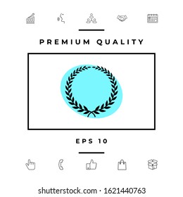 Laurel wreath - elegant symbol. Graphic elements for your design