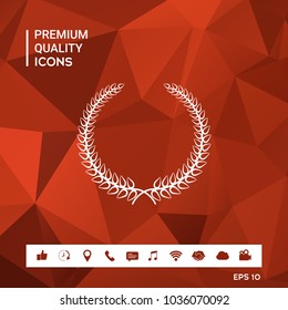 Laurel wreath - elegant symbol for yor design