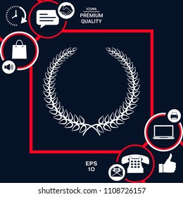 Laurel wreath - elegant symbol for yor design