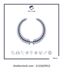 Laurel wreath - elegant symbol for yor design
