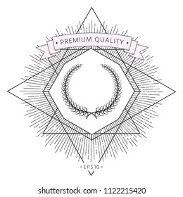 Laurel wreath - elegant symbol for yor design