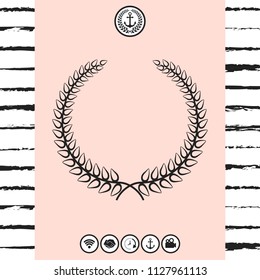 Laurel wreath - elegant symbol for yor design