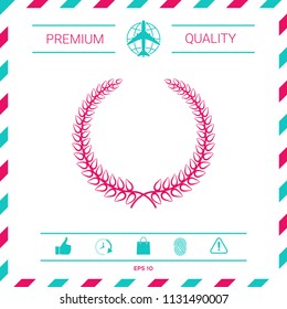 Laurel wreath - elegant symbol for yor design