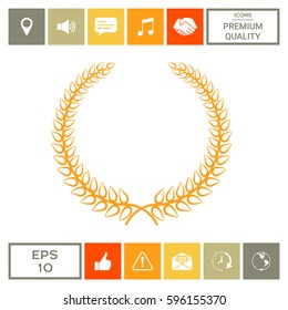 Laurel wreath - elegant symbol for yor design