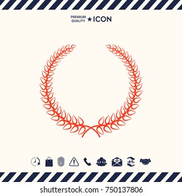 Laurel wreath - elegant symbol for yor design