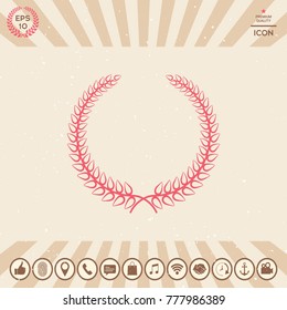 Laurel wreath - elegant symbol for yor design