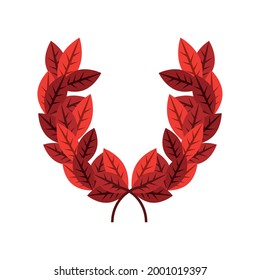 laurel wreath emblem isolated image