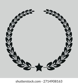 Laurel Wreath Emblem with Star