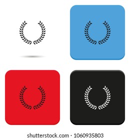 Laurel wreath flat vector icon.