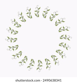 Laurel Wreath Flora vector illustration with colorful flowers and leaves. For banner, poster, greeting card, invitation.