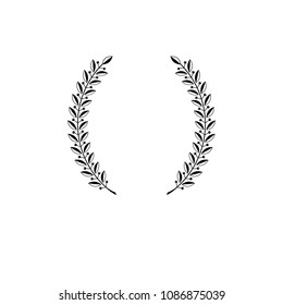 Laurel Wreath floral ancient emblem. Heraldic vector design element. Retro style label, heraldry logo.