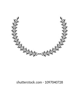 Laurel Wreath floral ancient emblem. Heraldic vector design element. Retro style label, heraldry logo.