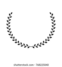 Laurel Wreath floral ancient emblem. Heraldic vector design element. Retro style label, heraldry logo.